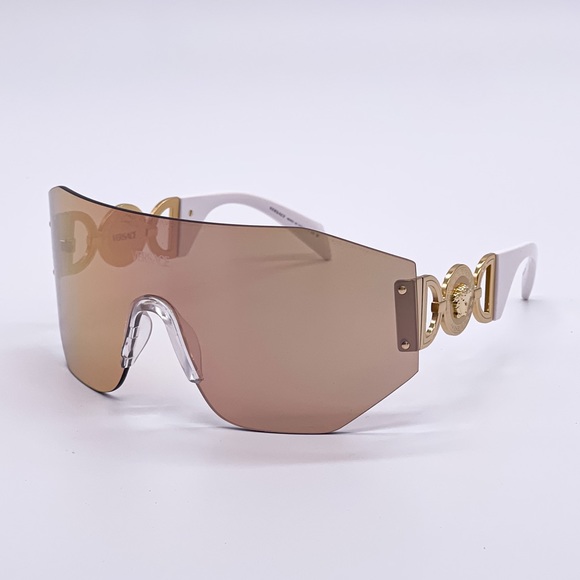 NEW VE2258 1002/7J UNISEX VERSACE SHIELD SUNGLASSES MOD 2258 10027J EYEWEAR - Picture 5 of 14